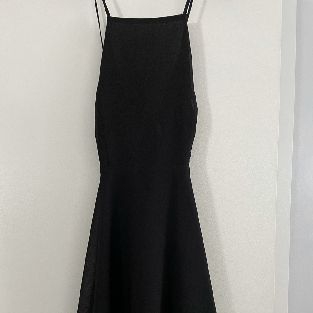Backless fit and flare LBD